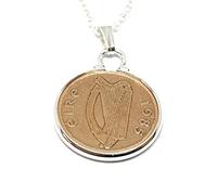 1985 40th Birthday/Anniversary Irish one pence coin Cinch Pendant - one pence Pendant from 1985 for a 40th Birthday