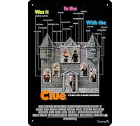 1985 Clue Movie Poster Poster Metal Tin Sign Fun Home Art Wall Decor 8x12 Inch