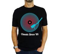 1985 Vinyl Record Neon - Classic Since - 40th Birthday Gift | Present Mens T-Shirt Black L