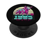 1985 Year of the Ox Birthday 80s Retro Chinese Zodiac Sign PopSockets Adhesive PopGrip