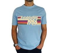 1986 Established Retro Stripes - 40th Birthday Gift | Present Mens T-Shirt Sky Blue XL