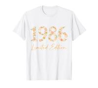 1986 Limited Edition Birthday 40 Years Old Flowers Cute T-Shirt