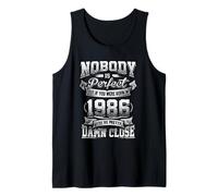 1986 Nobody is Perfect But You’re Close Funny Retro Tank Top