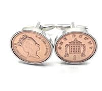 1986 One Pence Cufflinks Handmade 40th Birthday Wedding Anniversary Vintage 1986 One Pence Cufflinks 40th Birthday Wedding Anniversary Men‚Äôs Groom Gift