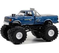 1987 F-250 Monster Truck Blue Metallic Bigfoot #3" "Kings of Crunch Series 13 1/64 Diecast Model Car by Greenlight 49130D