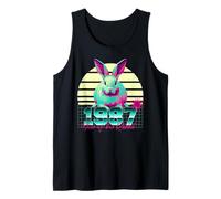 1987 Year of The Rabbit Birthday 80s Retro Chinese Zodiac Tank Top