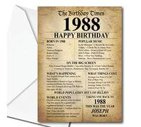 1988 Facts Birthday Personalised ANY NAME Happy Birthday Greeting Card Memories Back in the Year Of Birth -140