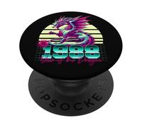 1988 Year of the Dragon 80s Retro Vaporwave Chinese Zodiac PopSockets Adhesive PopGrip