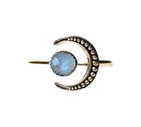 1989 Ring Moon Inlaid And Women Metal Vintage Star Ring Adjustable Tail Accessory Matching Cat Rings (Coffee, One Size)