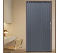 198cm Concertina Folding Door with Lock & Key - Grey & White Interior Bi-Fold Door for Home & Office Use, 51x78in (129.5x198cm), Space-Saving Design