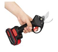198VF 30mm Cordless Pruner Pruning Shear Efficient Fruit Tree Bonsai Electric Branches Cutter Landscaping Tool(2 Battery Red Box)