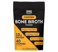 1990 SNACKS Premium Chicken Bone Broth Powder, 10 Servings, 100% Made and Sourced in the USA, 10 x 105g (Pack of 1)