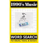 1990's Music Word Search Puzzle Book: Word Search With Easy to Read Print about 1990's music, Gen X Music |6x9inches| 110pages|50+puzzles...Gift for Vacation, Holidays and Freetime