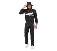 1990s Tracksuit Adults 90s Shellsuit Fancy Dress Costume Mens Black Trackie