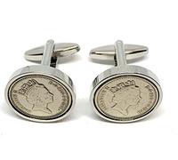 1991 35th Birthday/Anniversary 5 pence coin cufflinks - Five pence cufflinks from 1991 for a 35th Birthday
