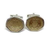 1992 34th Birthday/Anniversary 20p pence coin cufflinks - 20 pence cufflinks from 1992 for a 34th Birthday