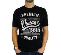 1995 Premium Vintage Year - Aged to Perfection - 30th Birthday Gift | Present Mens T-Shirt Black S