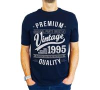 1995 Premium Vintage Year - Aged to Perfection - 30th Birthday Gift | Present Mens T-Shirt Navy L