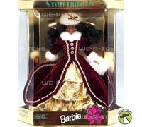 1996 African American Happy Holidays Barbie Doll Mattel 15647