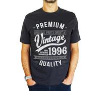 1996 Premium Vintage Year - Aged to Perfection - 30th Birthday Gift | Present Mens T-Shirt Charcoal Grey S