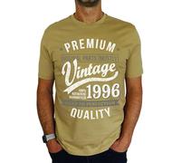 1996 Premium Vintage Year - Aged to Perfection - 30th Birthday Gift | Present Mens T-Shirt Desert Sand M