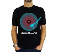 1996 Vinyl Record Neon - Classic Since - 30th Birthday Gift | Present Mens T-Shirt Black M