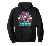 1998 Year of the Tiger Retro Vaporwave Sunset Chinese Zodiac Pullover Hoodie