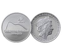 1999-2019 20th Anniversary Of The Gibraltar Public Services Ombudsman £5 Pound - UNC