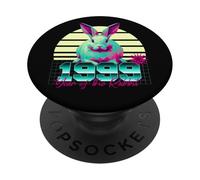 1999 Year of the Rabbit Birthday 80s Retro Chinese Zodiac PopSockets Adhesive PopGrip