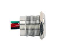 19AD push button swtich momentary/latching/stepless adjust ring led wired lead stainless steel wateproof 19mm touch switch IDGTTLDF(Red LED,N TYPE_12V)