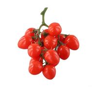 19cm Artificial Red Vine Tomato Bunch for Indoor Decor Life Like Fruit Arrangement (Red)