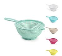 19cm Plastic Colander Basket Mint-Green, Kitchen Strainer Bowl for Washing & Draining Vegetables, Fruits, Salad, Rice & Pasta, Lightweight Food Drainer with Side Handle