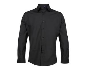 (19in, Black) Premier Mens Supreme Poplin Formal Shirt