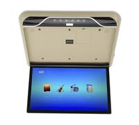 19in Car Roofmount LCD Monitor Down 1080P 16 Color Touch Control Light USB Input Roof Screen Overhead Player(Beige)