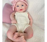 19Inch/50cm Realistic Silicone Baby Doll - Lifelike Full Body Reborn Girl with weet Smile & Washable, for Elderly & Kids