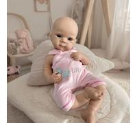 19Inch Realistic Silicone Reborn Baby Girl with Big Eyes - Lifelike Poseable Newborn,Handmade Gift for Kids and Collectors (Unpainted#1)