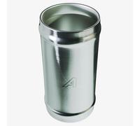 19mm (0.75 Inch) Aluminium Metal Hose Pipe Connector for Garden Hoses, Ponds, Water Pipes, Inline Barbed Joiner - 100mm (4 Inch) Long