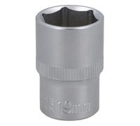 19mm 1/2" Dr Socket Super Lock Metric Shallow CRV Knurl Grip 6 Point TE797