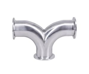 19Mm-108Mm Pipe OD X 1.5" 2" 2.5" 3" 4" Tri Clamp Y-Shaped Elbow 3 Ways SUS 304