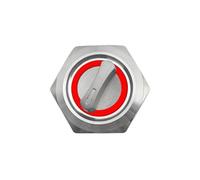 19mm 2 3 Position Metal Selector Rotary Switch Latching Push Button Switch With 12V 220V LED Illuminated Switch 1NO1NC Red Green IDGTTLDF(Red Led,MOMENTARY_3 POSITION_3-6V)