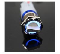 19mm 2 3 Position Switch Push Button Switch DPDT Illuminated Metal selector Rotary Switch with LED Waterproof Stainless Steel IDGTTLDF(WHITE,2 POSITION_220V)