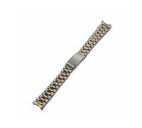 19mm 20mm Day Date Style Steel Strap Fit For Seiko 5 Sxns80 Snxs79 Snxs79k Snxs77k Snxs73 Watch Wristband Bracelet Replacement Parts(Silver and gold,19mm)