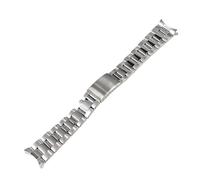 19mm 20mm Stainless Steel Oyster Band fit For Seiko Sxns80 Snxs79 Seiko 5 Snxs79k Snxs77k Snxs73 fit For Casio Watch Strap Bracelet Belt (Color : Middle smooth, Size : 19mm)