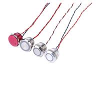 19mm 22mm dia 12V/24V RG/RB/RGB Ring LED Illuminated Piezo Switch Momentary IP68 IK09 Piezo Touch Switch IDGTTLDF(RGB Tri-color LED,24V)