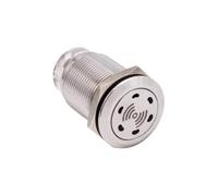 19mm 22mm Loud Intermittent Flashing Warning Light Buzzer 12V 24V 220V Mini Red Alarm Stainless Steel Metal 1Pcs(19mm,24V)