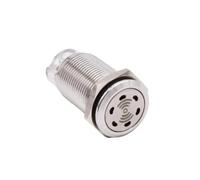 19mm 22mm Loud Intermittent Flashing Warning Light Buzzer 12V 24V 220V Mini Red Alarm Stainless Steel Metal 1Pcs(16mm,12V)