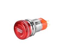 19mm 22mm Metal Emergency Stop Switch Mushroom Button Emergency Button Switch Small Power Emergency Stop Symbol IDGTTLDF(Red,9-24V_19MM)