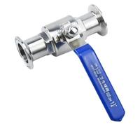 19mm 3/4" 1" 1-1/2" 2" 304 Stainless Steel Sanitary Ball Valve Tri Clamp 50.5mm/64mm Ferrule Type for Homebrew Diary Product, 1pcs(38mm x Ferrule 50.5)(19mm x Ferrule 50.5)