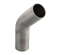 19mm-51mm 304 Stainless Steel Elbow 45 Degree Bend Exhaust Pipe, Stainless Steel Bend Tube, Polished Exhaust Elbow Pipe Connector (38 mm)