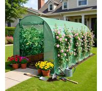 (19MM, 5X2X2M) BIRCHTREE Fully Galvanised Frame Polytunnel Greenhouse Pollytunnel Poly Tunnel